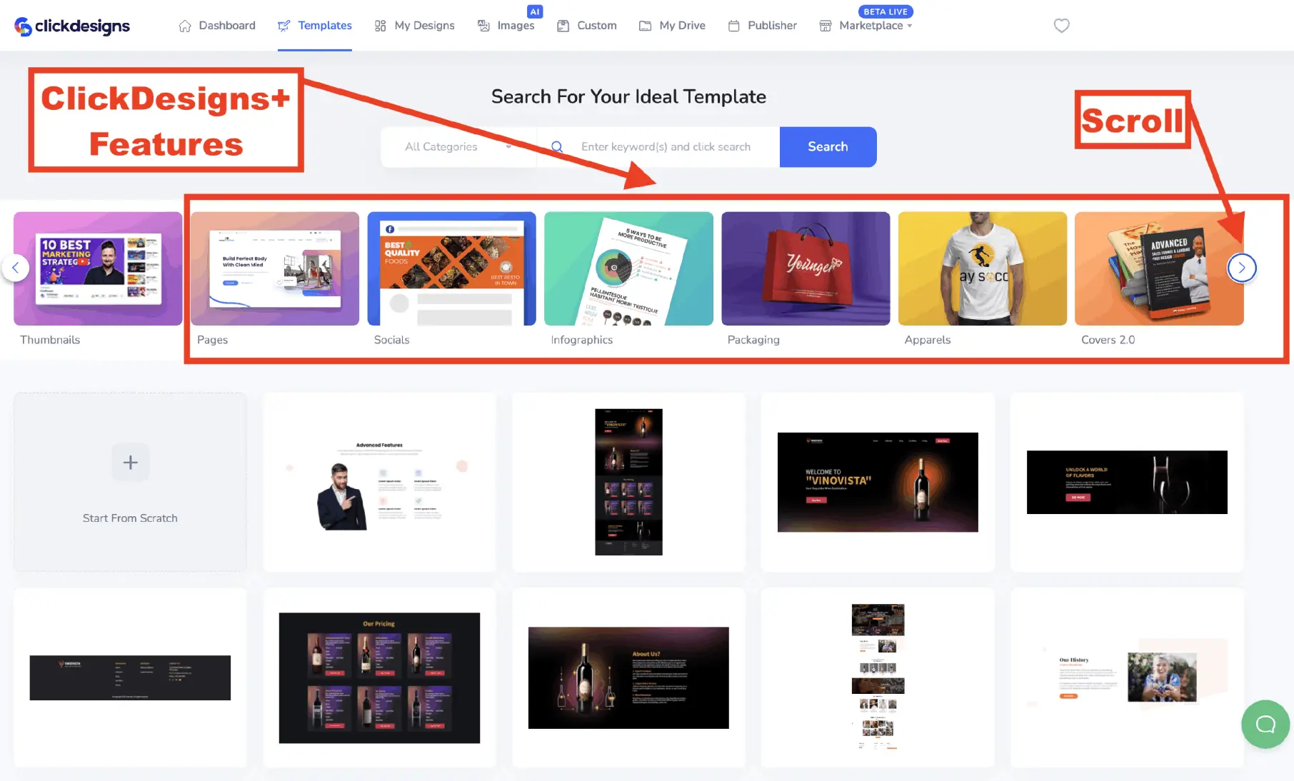 ClickDesigns Dashboard